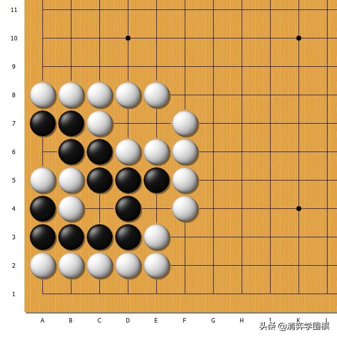 「官子研究」双活棋，剩下的交叉点是否黑白各一半？答案：不一定