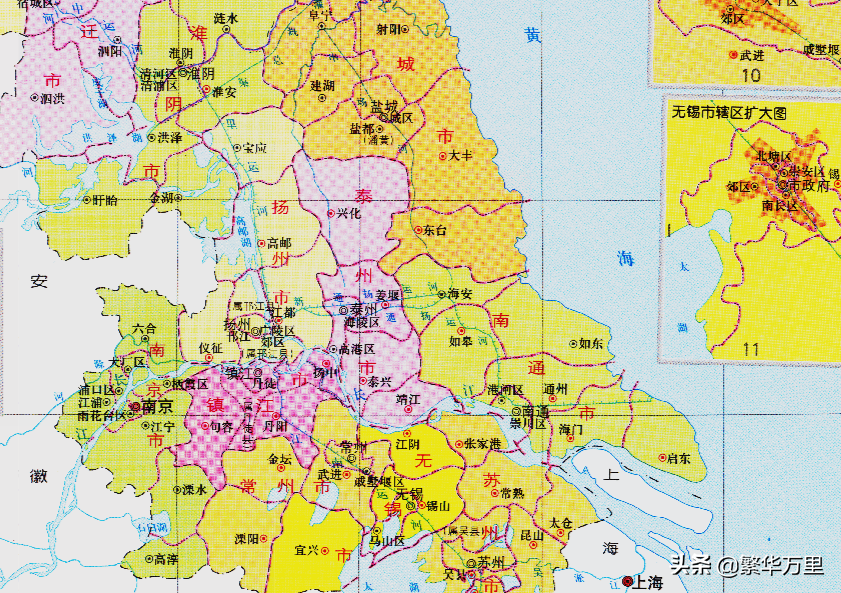 江苏省的区划调整，13个地级市之一，扬州市为何有6个区县？