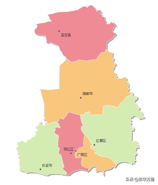 江苏省的区划调整，13个地级市之一，扬州市为何有6个区县？