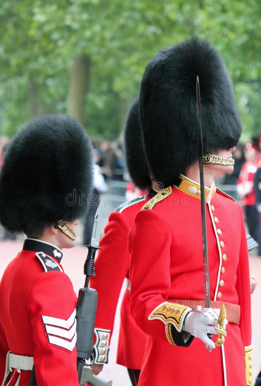 英国皇家卫队7个团，红色制服再热也不能脱，人造熊皮帽至今未果